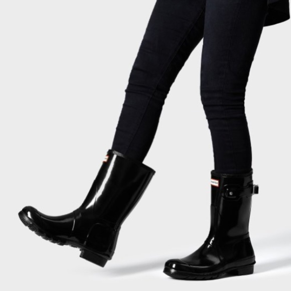 NIB Hunter black gloss short rain boots - Picture 5 of 7